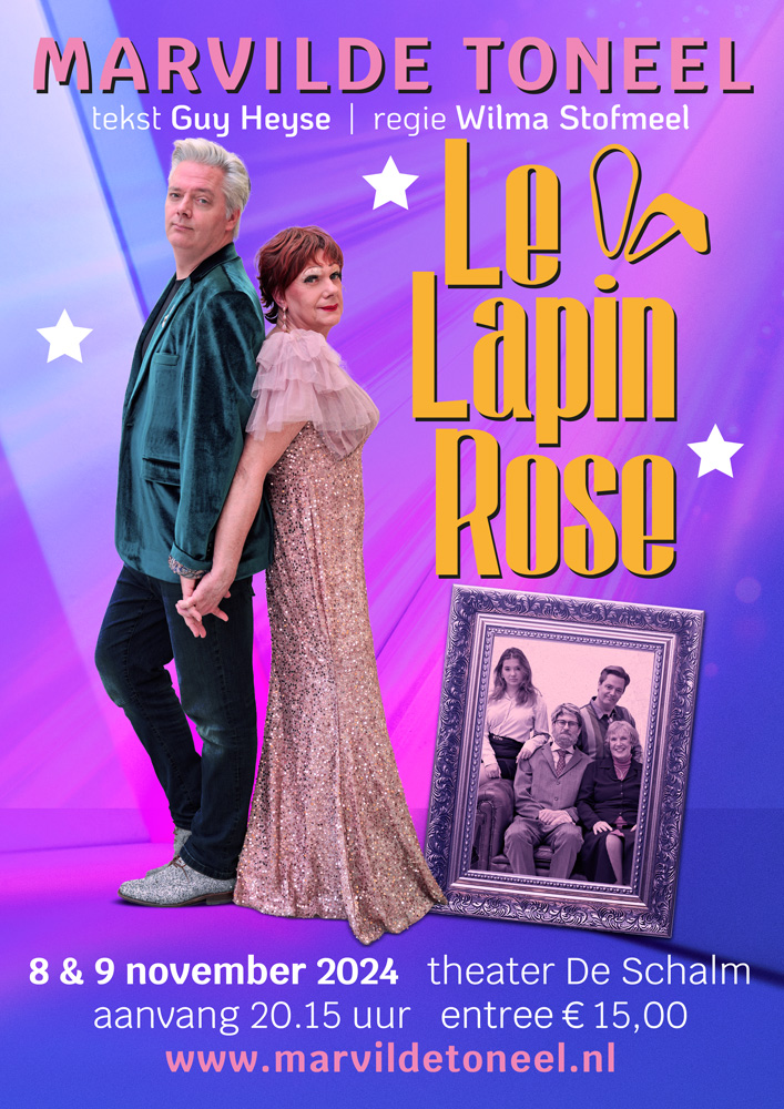 Marvilde Toneel - Le Lapin Rose (2024) - poster voorstelling